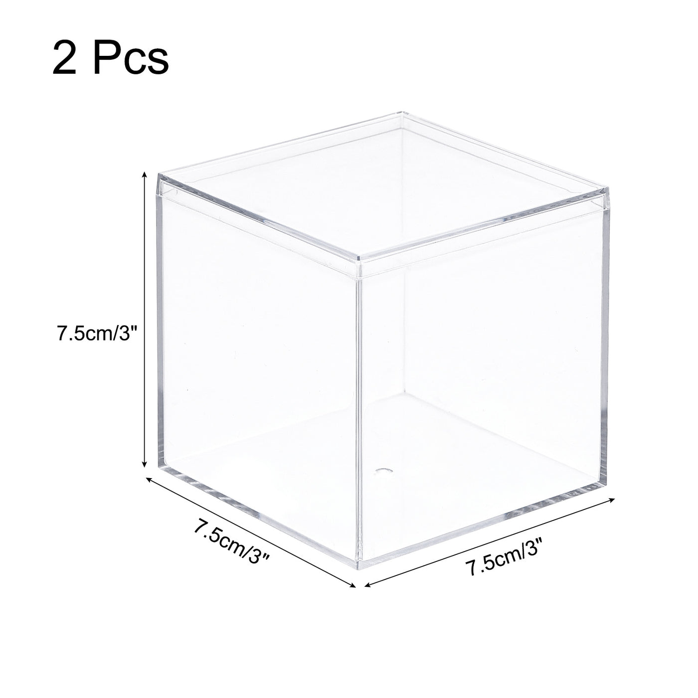 Harfington Acrylic Storage Box Square Cube Display Case with Lid, Container Box for Small Item