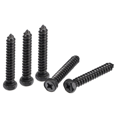 Harfington Uxcell Hex Lag Screws 5/16" x 2" Carbon Steel Half Thread Self-Tapping 10pcs