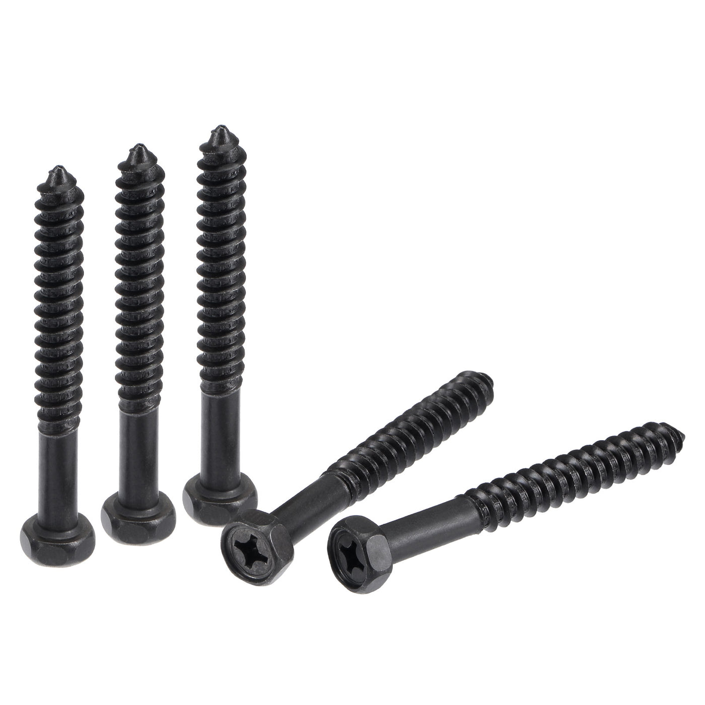 uxcell Uxcell Hex Lag Screws 5/16" x 2-3/4" Carbon Steel Half Thread Self-Tapping 5pcs