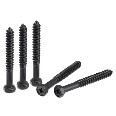 Harfington Uxcell Hex Lag Screws 5/16" x 2-3/4" Carbon Steel Half Thread Self-Tapping 5pcs