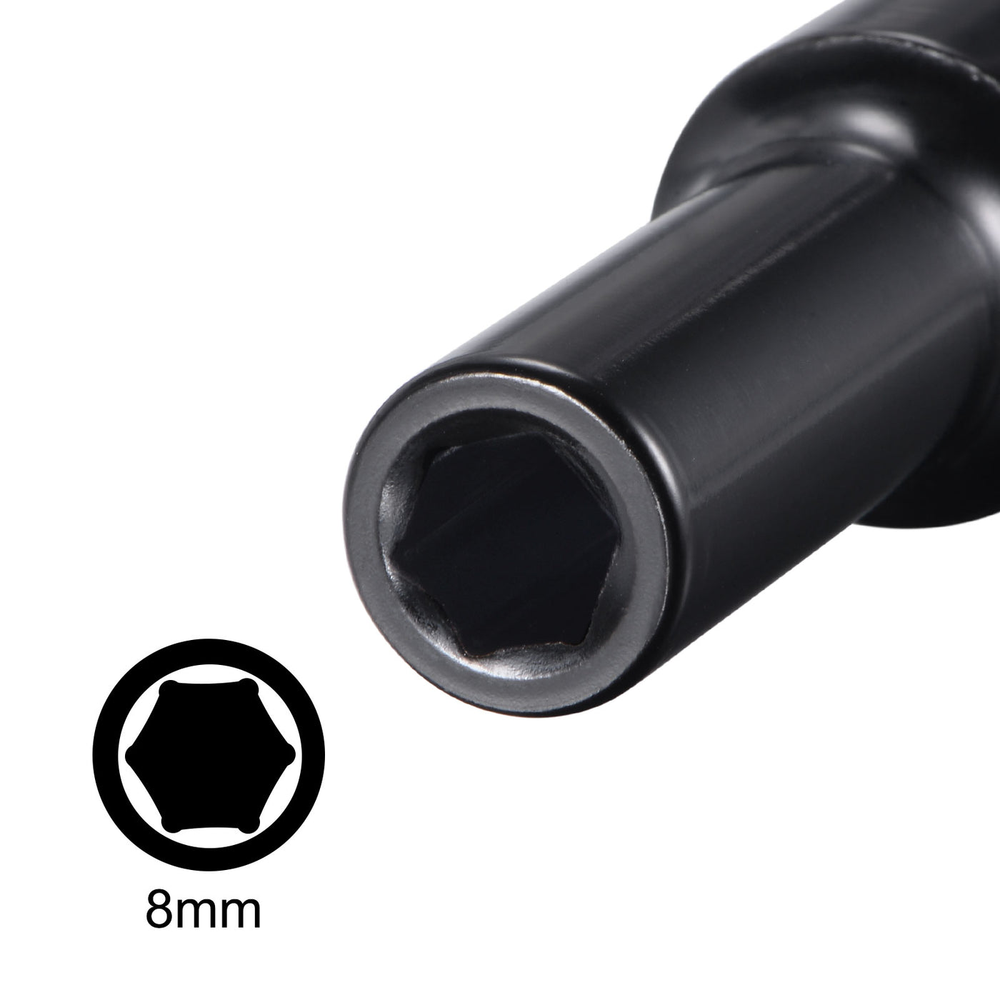 uxcell Uxcell Square Drive by Deep Impact Socket, CR-V, 6-Point Metric