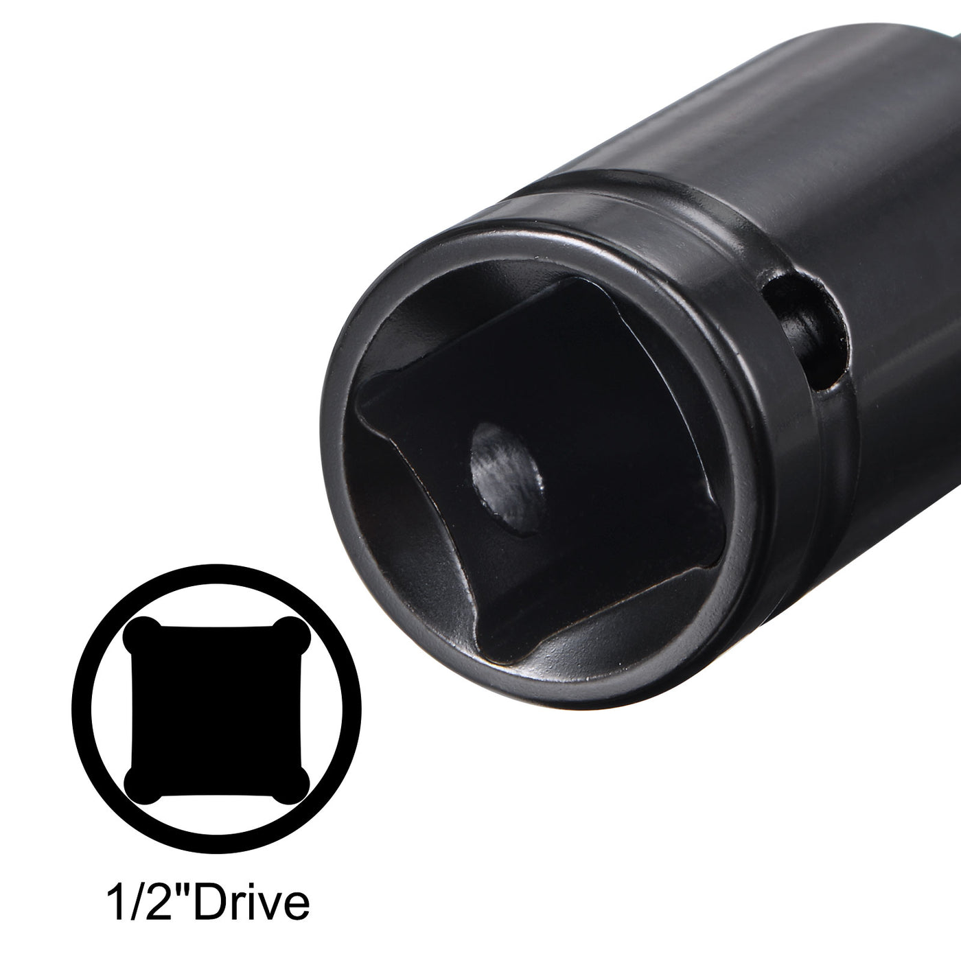 uxcell Uxcell Square Drive by Deep Impact Socket, CR-V, 6-Point Metric