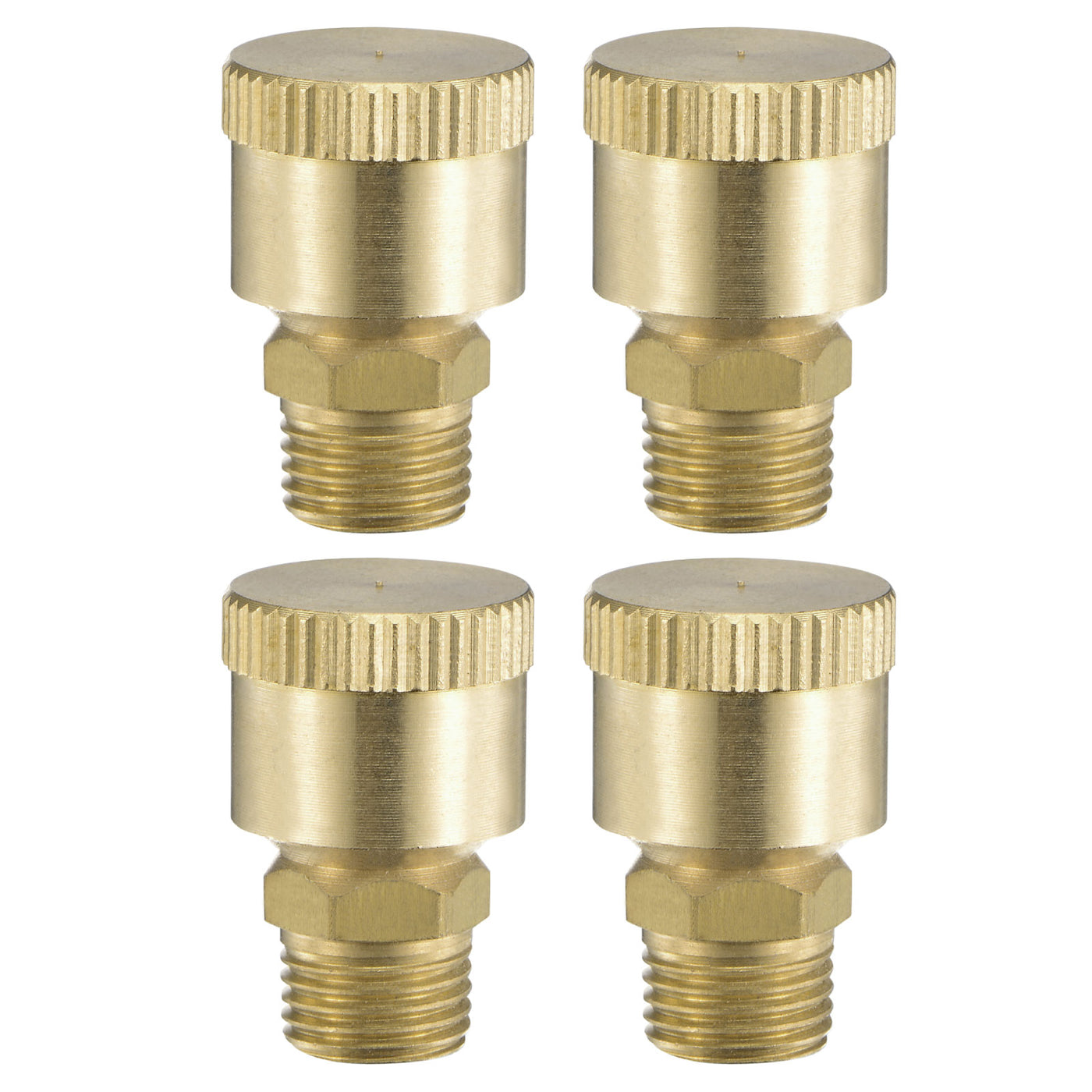 uxcell Uxcell Grease Oil Cup Cap M8x1 Male Thread 1.5ml Brass Machine Parts 4Pcs