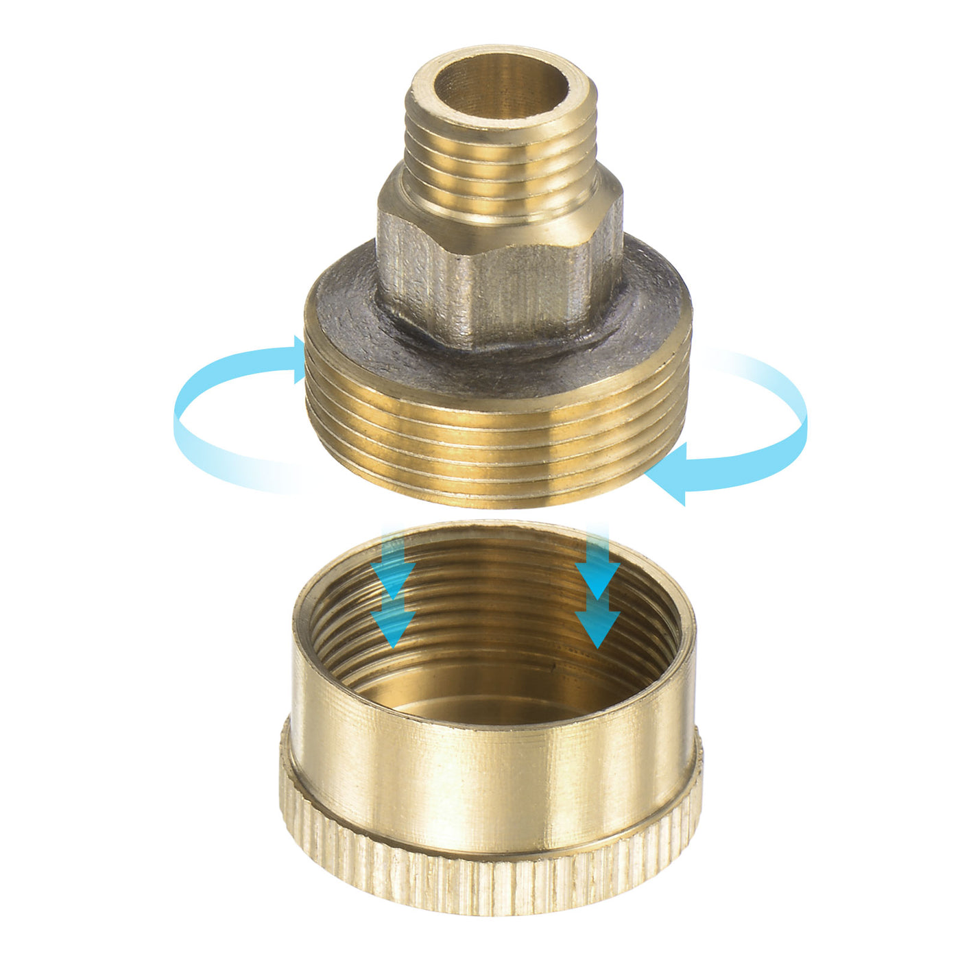 uxcell Uxcell Grease Oil Cup Cap M10x1 Male Thread 3ml Brass Machine Parts 2Pcs