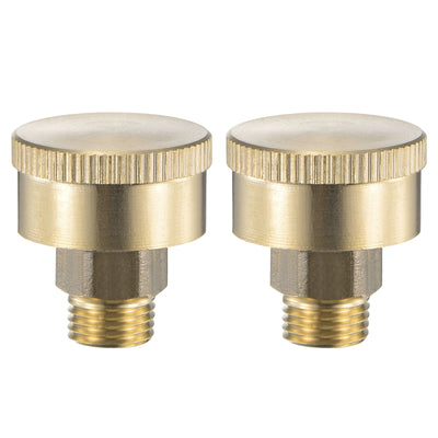 Harfington Uxcell Grease Oil Cup Cap M10x1 Male Thread 3ml Brass Machine Parts 2Pcs