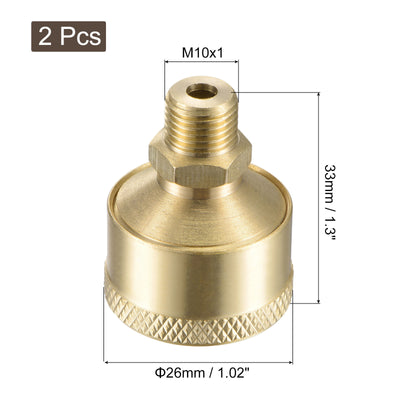 Harfington Uxcell 2stk. Fett Ölbecherkappe M8x1 Außengewinde 6ml Messing Maschinenteile