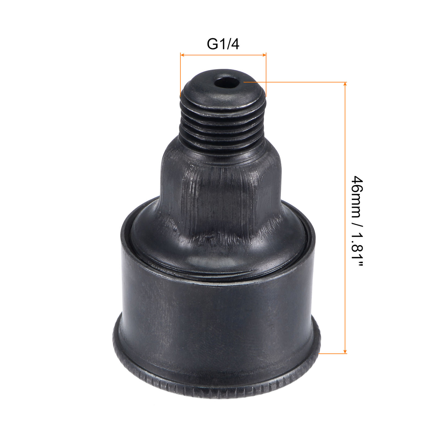 uxcell Uxcell Machine Parts G1/4 Thread 12ml Grease Oil Cup Cap Carbon Steel Oiler Black