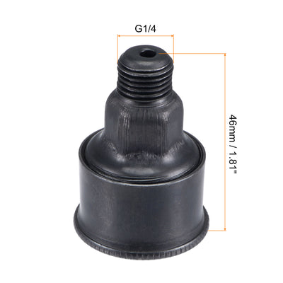 Harfington Uxcell Machine Parts G1/4 Thread 12ml Grease Oil Cup Cap Carbon Steel Oiler Black