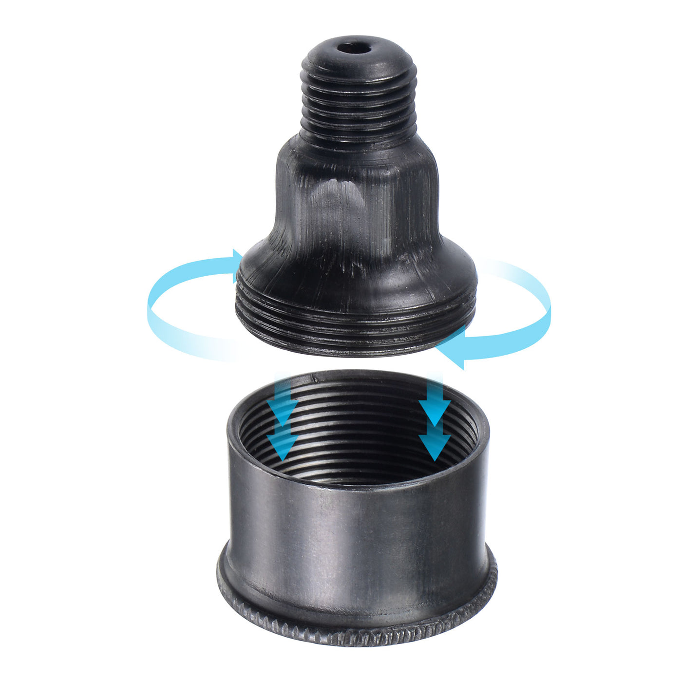 uxcell Uxcell Machine Parts G1/4 Thread 12ml Grease Oil Cup Cap Carbon Steel Oiler Black