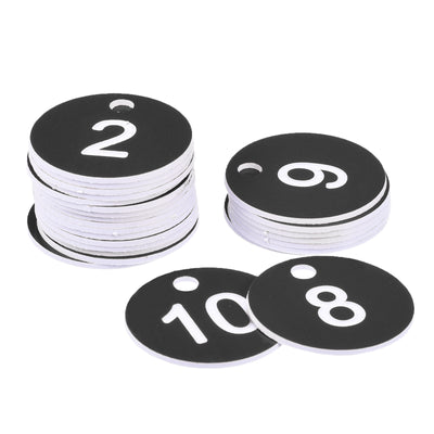 Harfington Round Number Tag Key Tag Engraved ID Tag for Decoration