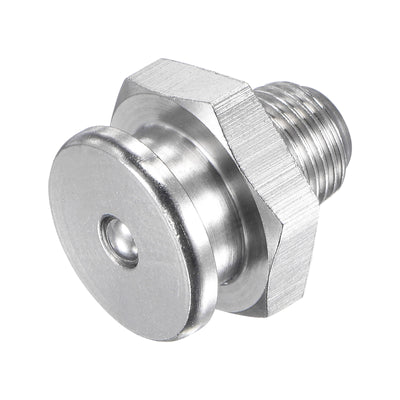 Harfington Uxcell Push Button Grease Oil Cup 1/8-28G Male Thread 304 Stainless Steel Ball Oiler