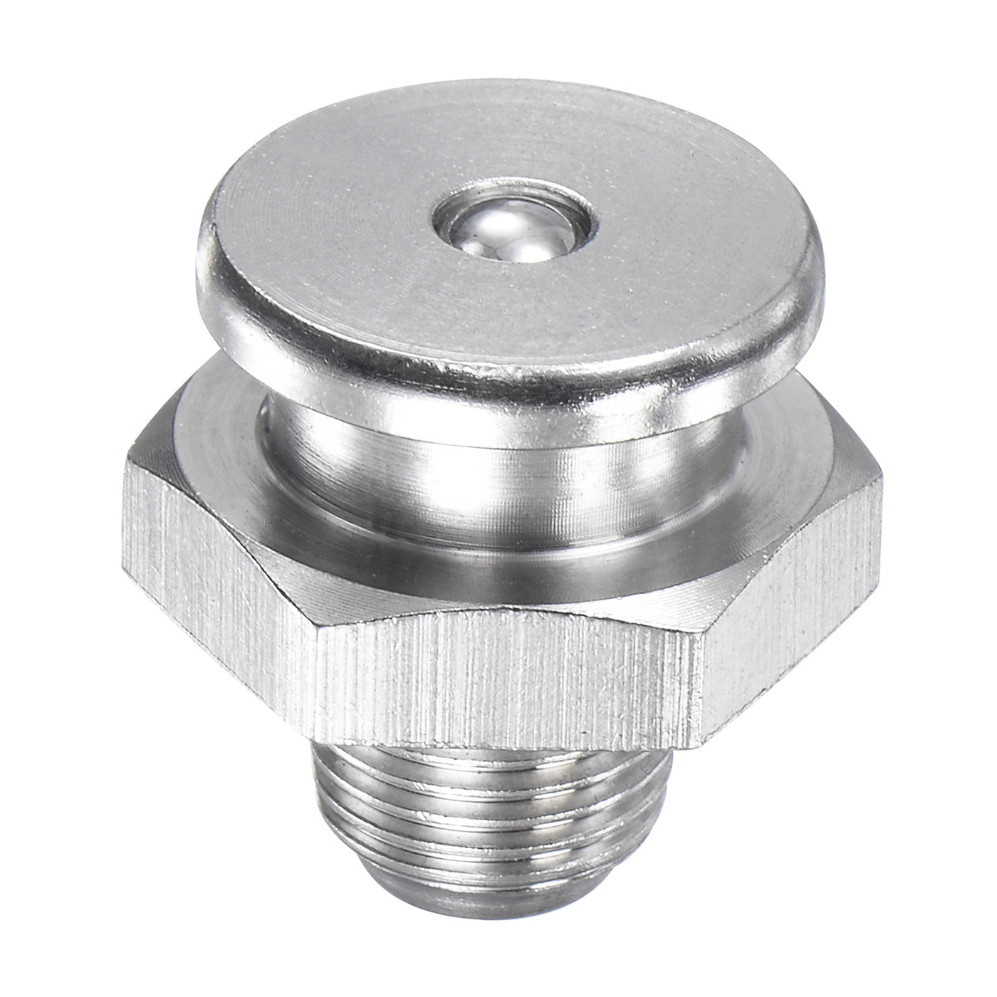 uxcell Uxcell Push Button Grease Oil Cup 1/8-28G Male Thread 304 Stainless Steel Ball Oiler