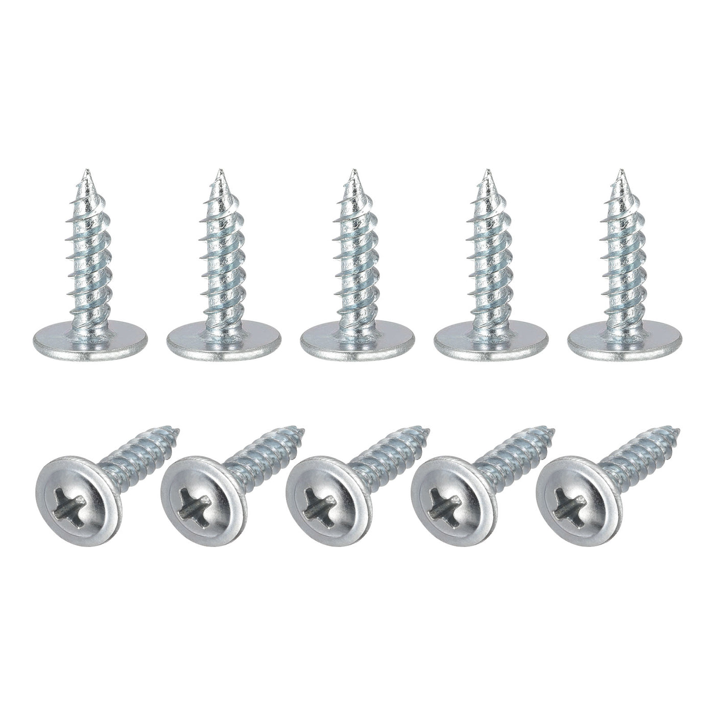 uxcell Uxcell Phillips Head Self Tapping Screws, #8 x 5/8" Carbon Steel Wood Sheet Metal Screw 50pcs