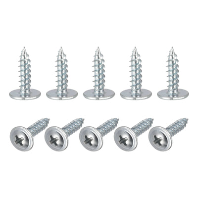 Harfington Uxcell Phillips Head Self Tapping Screws, #8 x 5/8" Carbon Steel Wood Sheet Metal Screw 50pcs