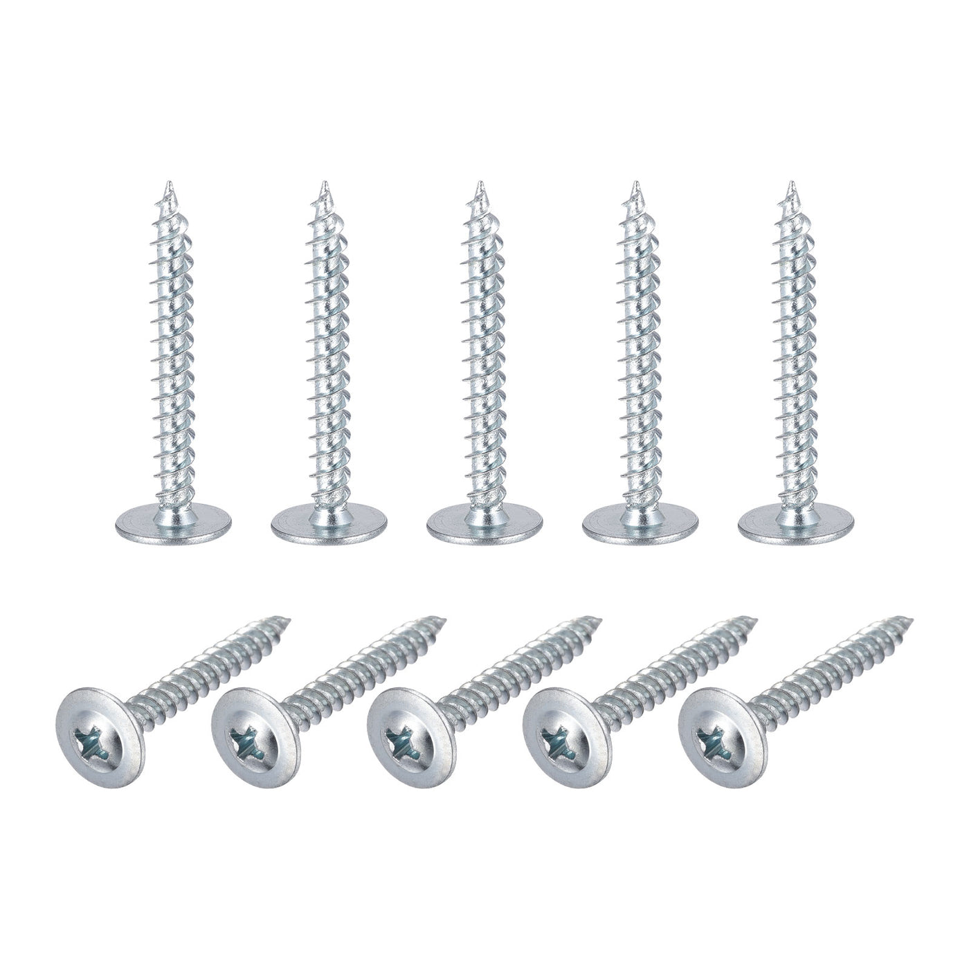 uxcell Uxcell Phillips Head Self Tapping Screws, #8 x 1-1/4" Carbon Steel Wood Sheet Metal Screw 50pcs