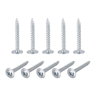 Harfington Uxcell Phillips Head Self Tapping Screws, #8 x 1-1/4" Carbon Steel Wood Sheet Metal Screw 50pcs