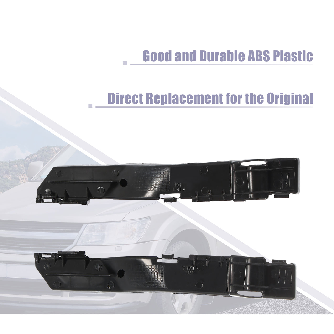 X AUTOHAUX 1 Pair Front Bumper Bracket Support Left and Right Side for Dodge Journey 2009-2020 5178411AD 5178410AD