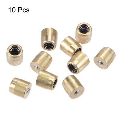 Harfington Brass Push Button Grease Oil Cup 6x6mm Oiler 10Pcs