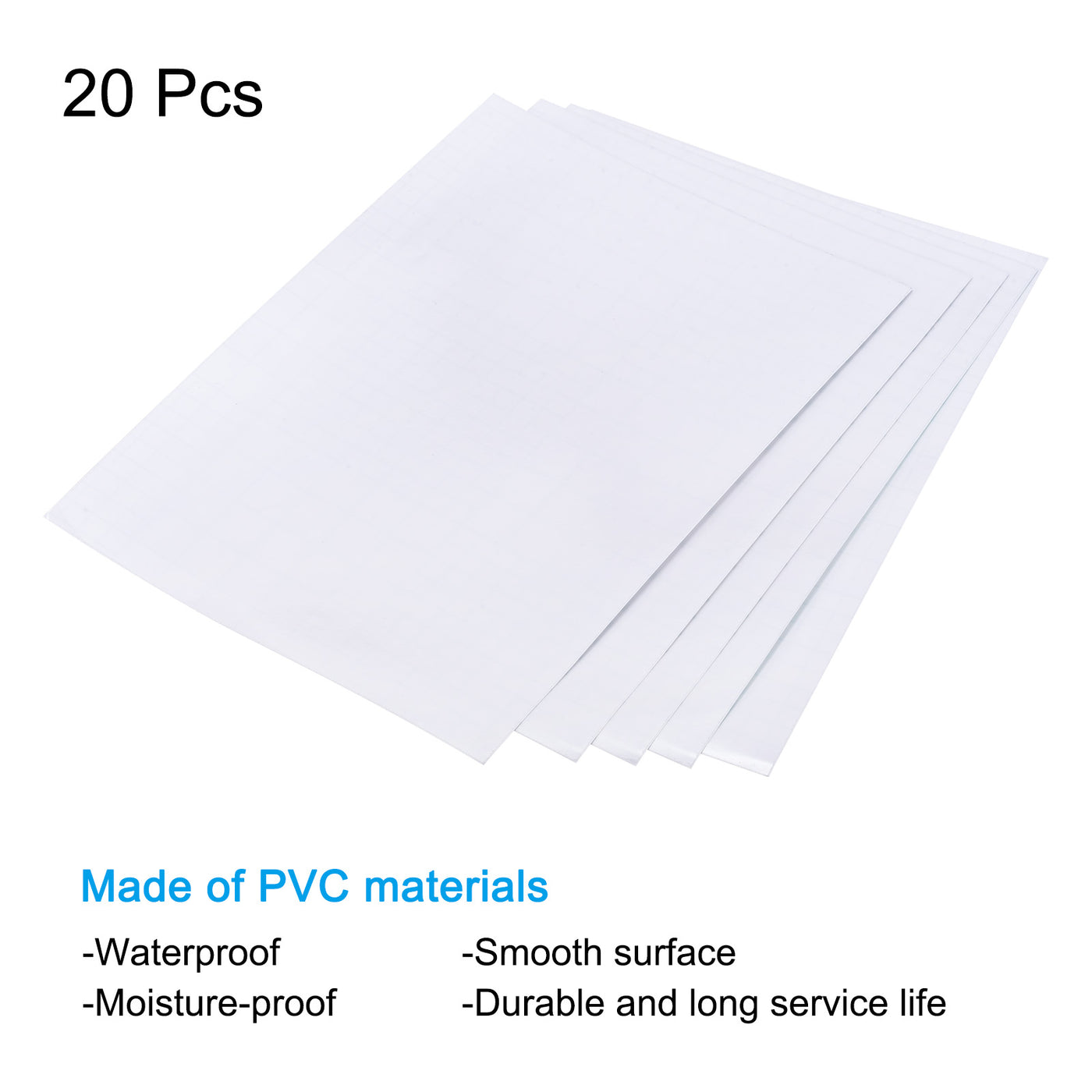 Harfington Self-Sealing Laminating Sheets A4 Lamination Film Clear Sheet, 300x213x0.26mm for Photo, Paper, Menu, Pack of 20