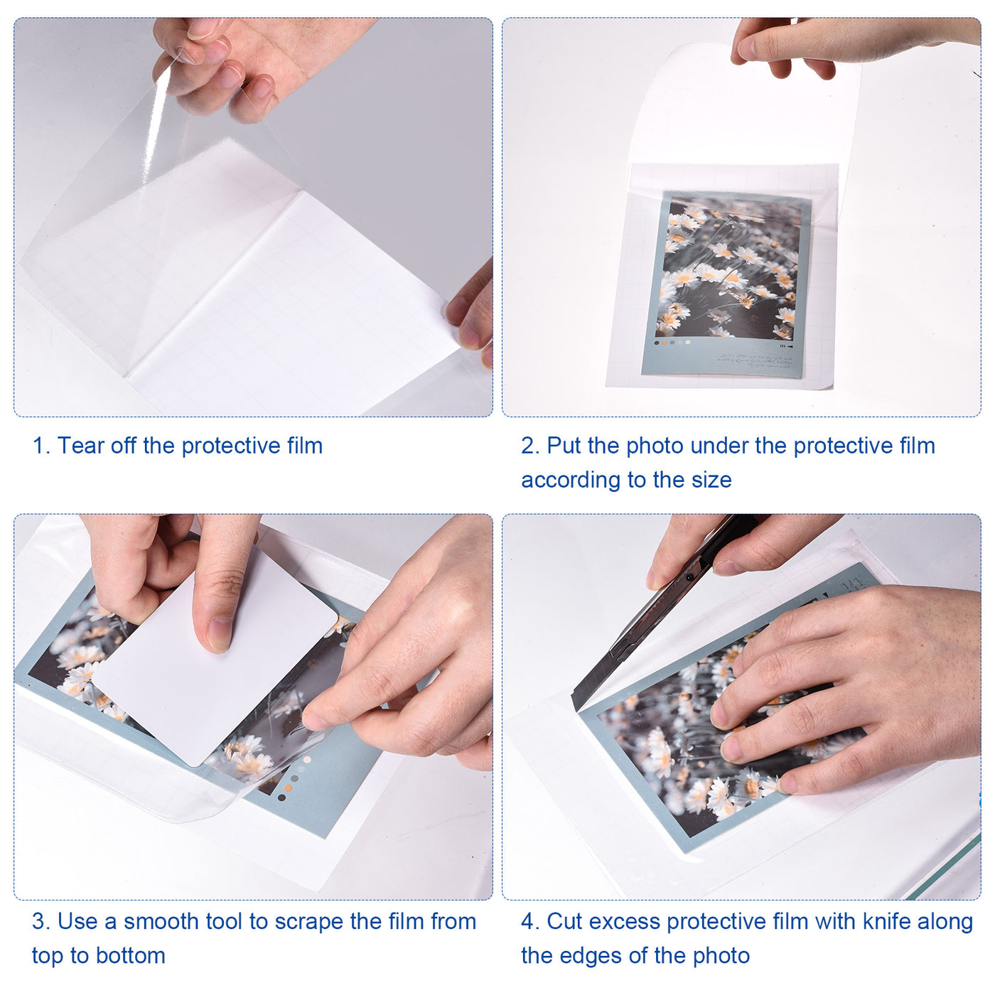 Harfington Self-Sealing Laminating Sheets A3 Lamination Film Clear, 423x300x0.26mm, 10pcs