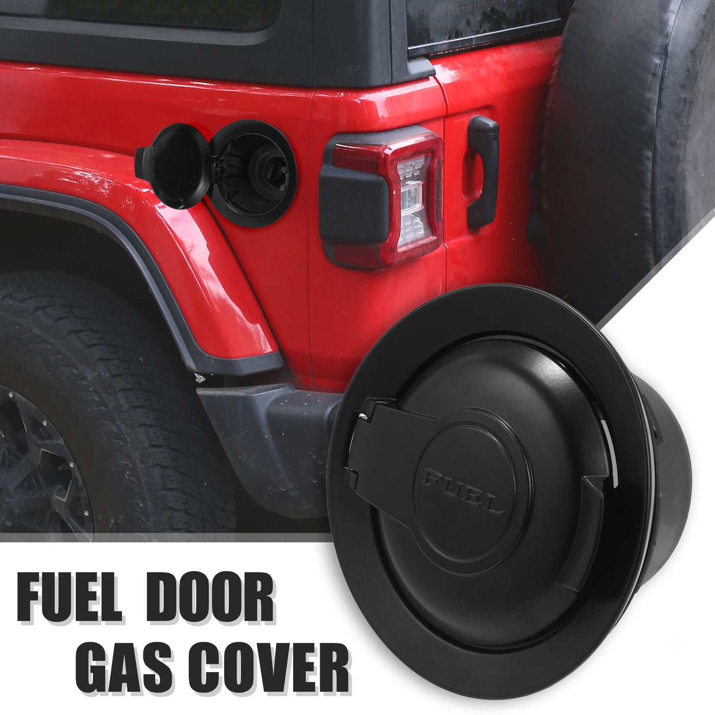 ACROPIX Fuel Filler Door Gas Tank Cap Cover for Dodge Challenger - Pack of 1 Black