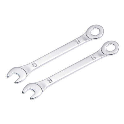 Harfington Uxcell Thin 6-Point Combination Wrench, Metric High Carbon Steel