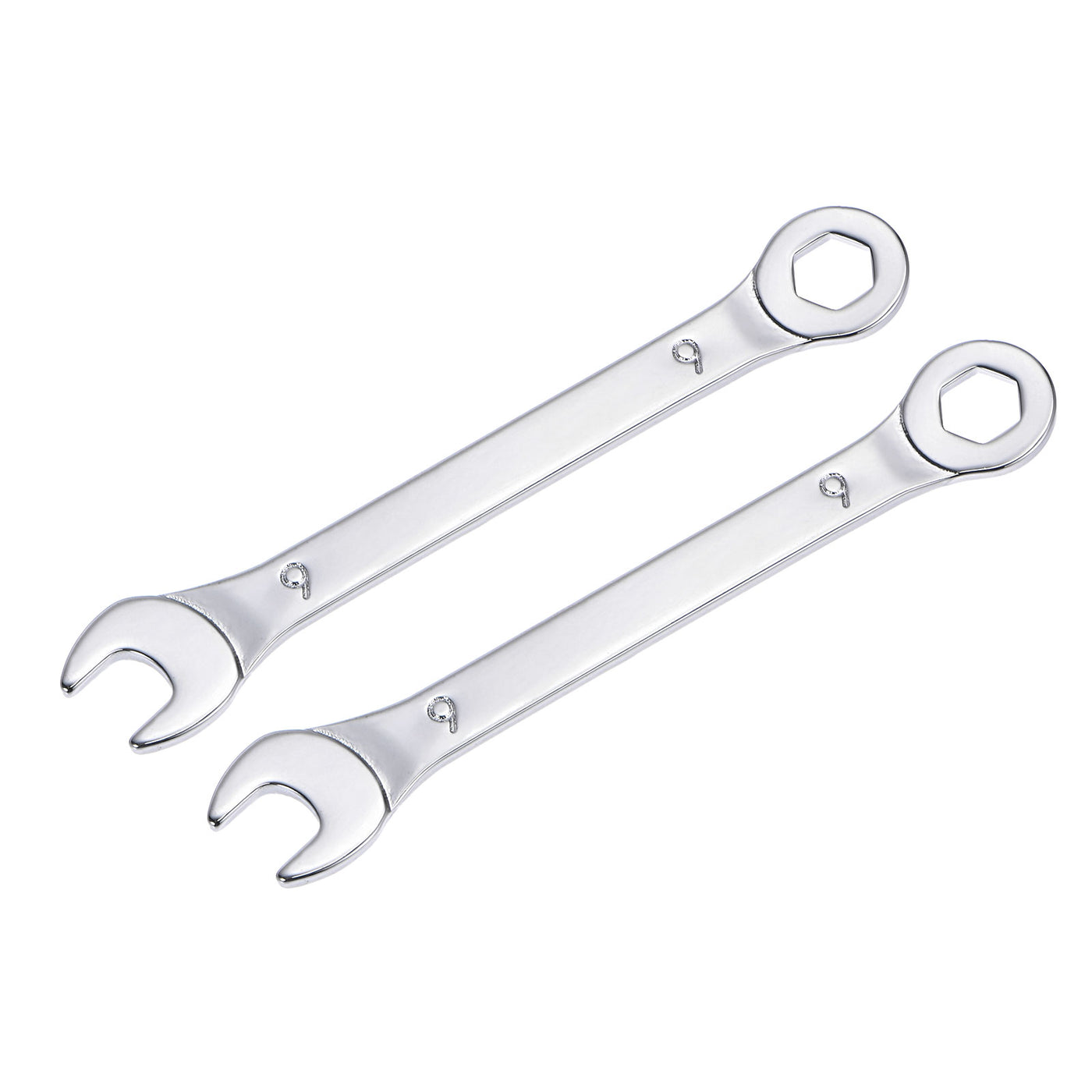 uxcell Uxcell Thin 6-Point Combination Wrench, Metric High Carbon Steel