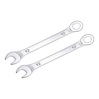 Harfington Uxcell Thin 6-Point Combination Wrench, Metric High Carbon Steel