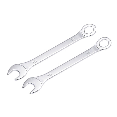 Harfington Uxcell Thin 6-Point Combination Wrench, Metric High Carbon Steel