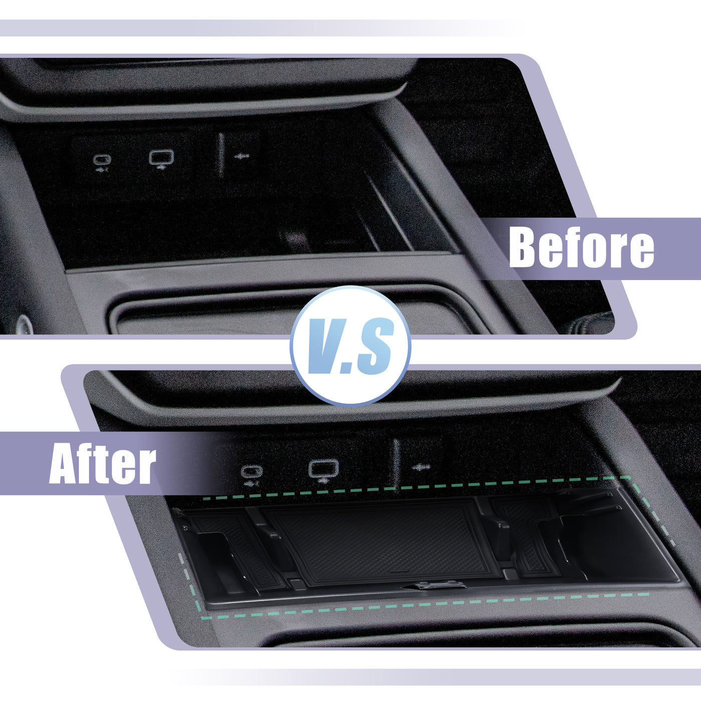 X AUTOHAUX Car Center Console Organizer Tray for Land Rover Defender 90 110 130 2020-2022 Central Storage Box  Box Car Accessories