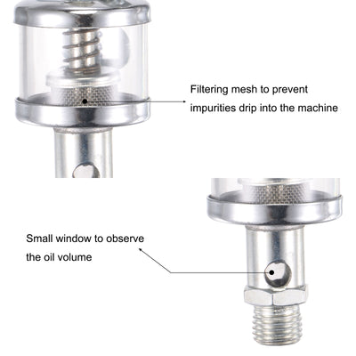 Harfington Needle Valve Type Oil Cup Sight Gravity Drip Feed Oiler