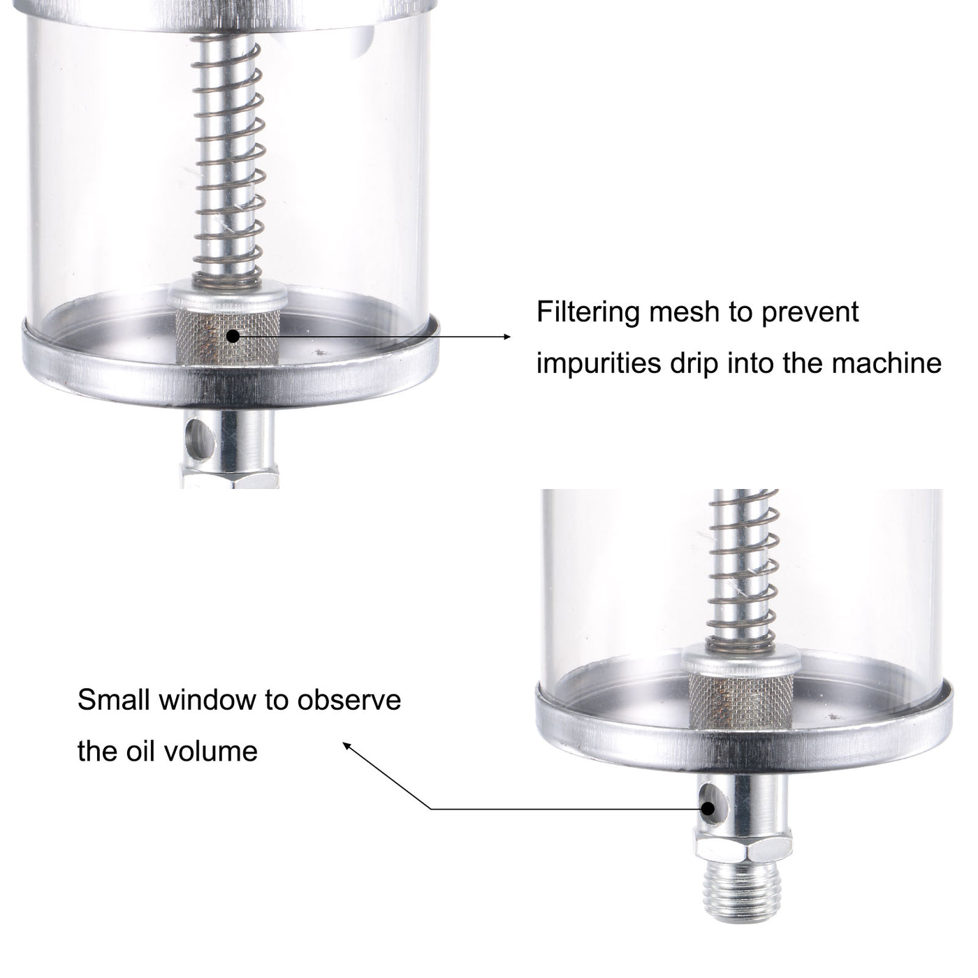 Harfington Needle Valve Type Oil Cup Sight Gravity Drip Feed Oiler