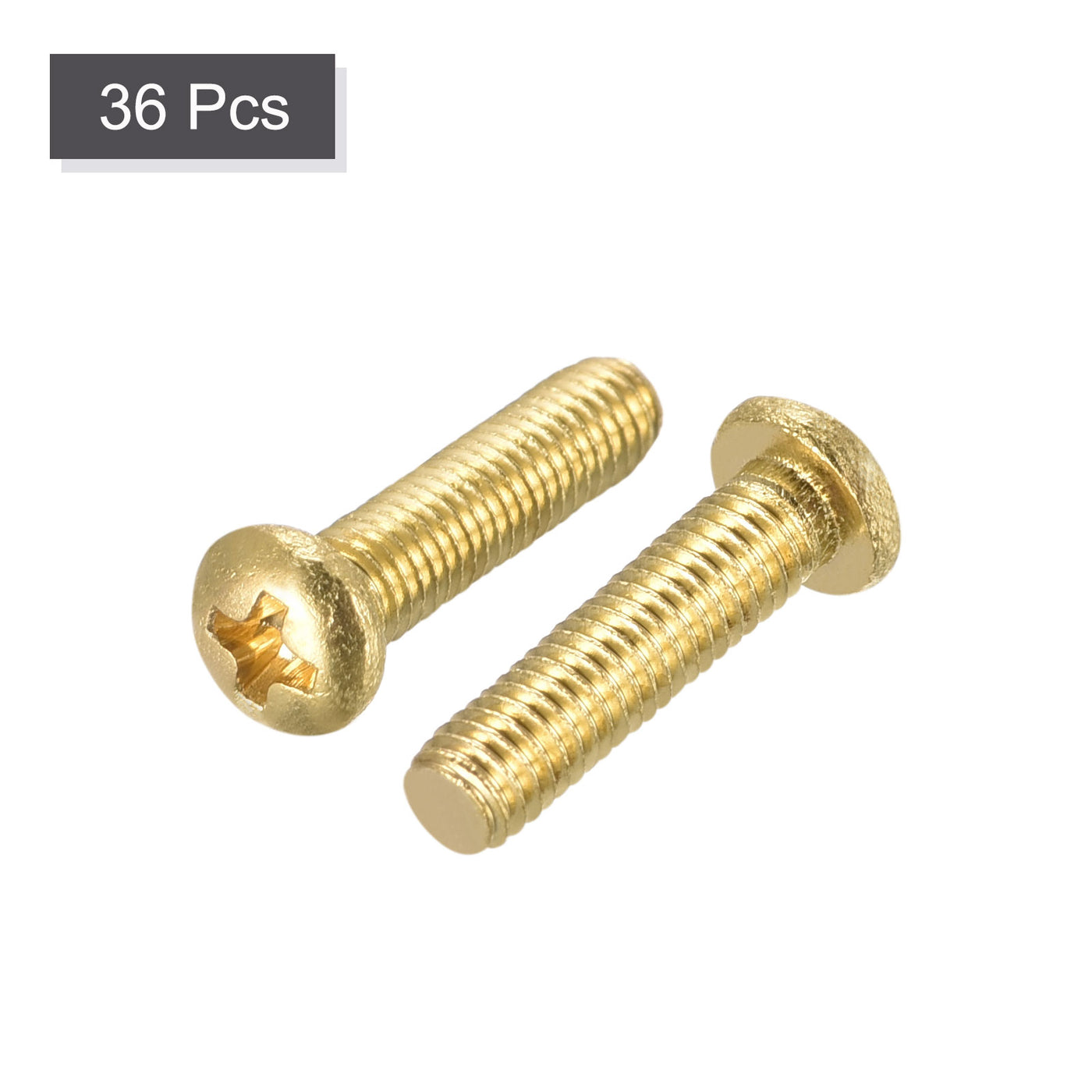 uxcell Uxcell Brass Machine Screws Phillips Pan Head Fastener Bolt for Furniture, Office Equipment, Electronics