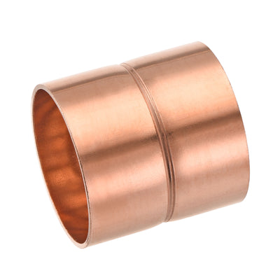 Harfington Copper Pipe Coupling 42mm Straight Connecting Adapter for Plumbing