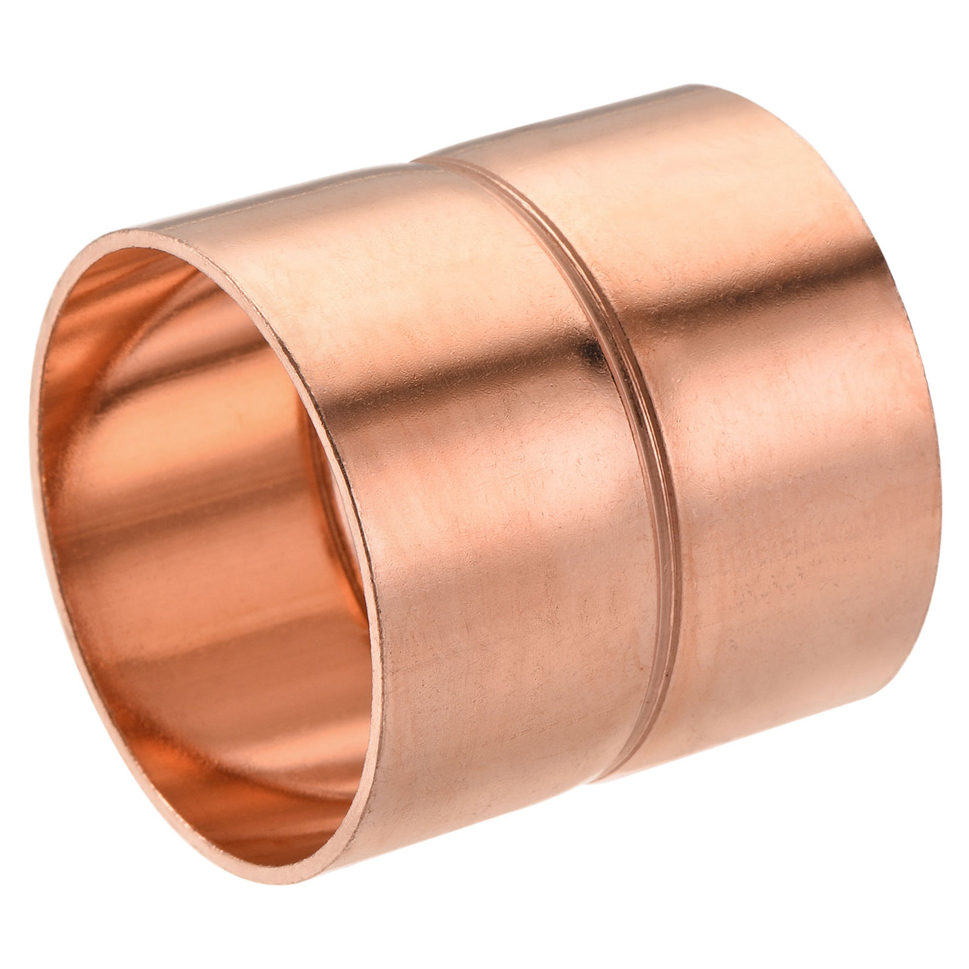 Harfington Copper Pipe Coupling 42mm Straight Connecting Adapter for Plumbing