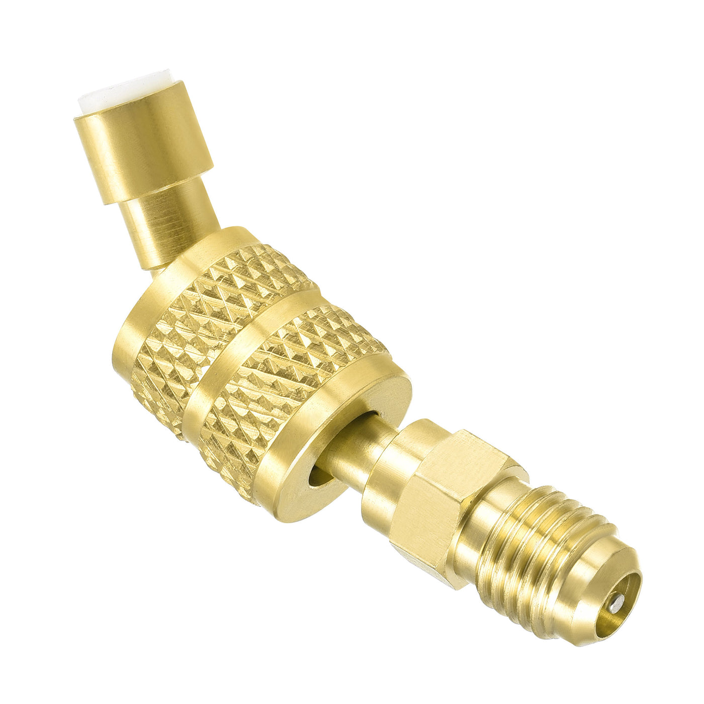 Harfington Brass Elbow Fitting 1/4SAE Male to 5/16SAE Female Thread Reducing Pipe Fittings Adapter