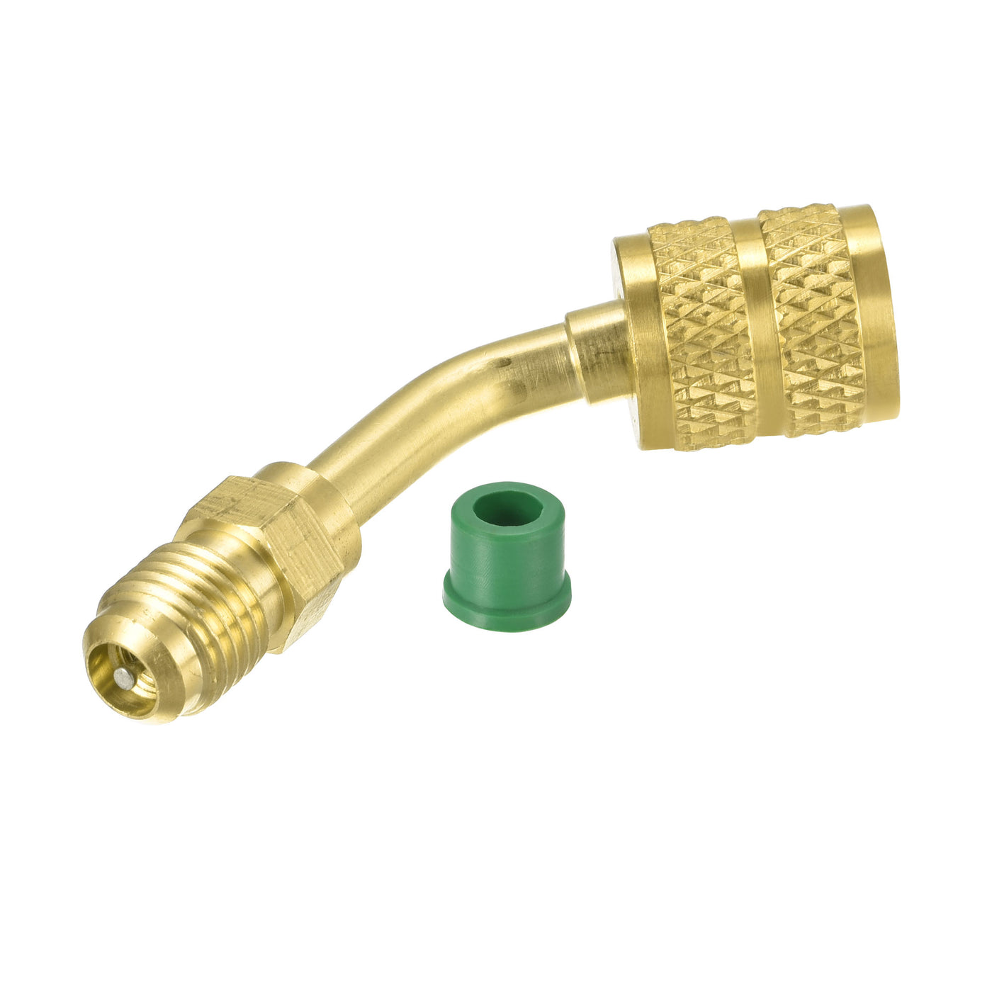 Harfington Brass Elbow Fitting 1/4SAE Male to 5/16SAE Female Thread Reducing Pipe Fittings Adapter