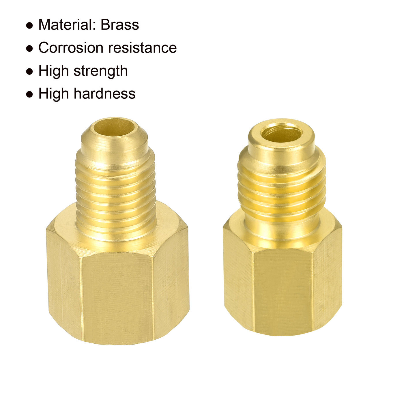 Harfington 1Set Messing 1/4SAE 1/2ACME Männlich zu 1/2ACME Drehende Rohrverbinder Adapter