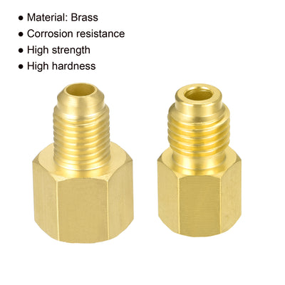 Harfington 1Set Messing 1/4SAE 1/2ACME Männlich zu 1/2ACME Drehende Rohrverbinder Adapter