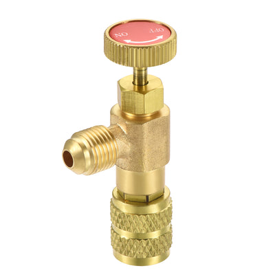 Harfington Charging Valve 5/16 SAE Thread Adapter Shut-off Flow Control for HVAC Refrigeration Refill