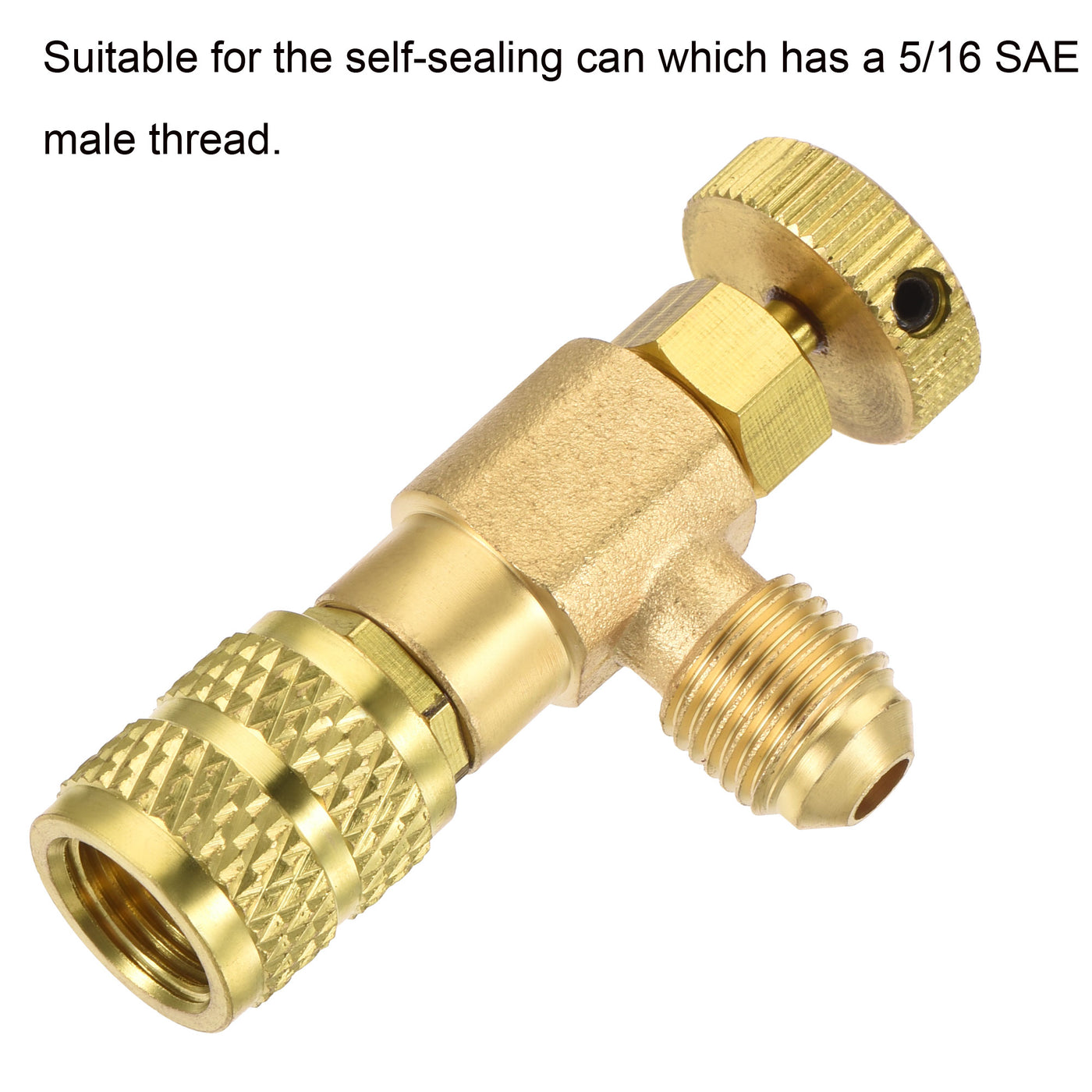 Harfington Charging Valve 5/16 SAE Thread Adapter Shut-off Flow Control for HVAC Refrigeration Refill