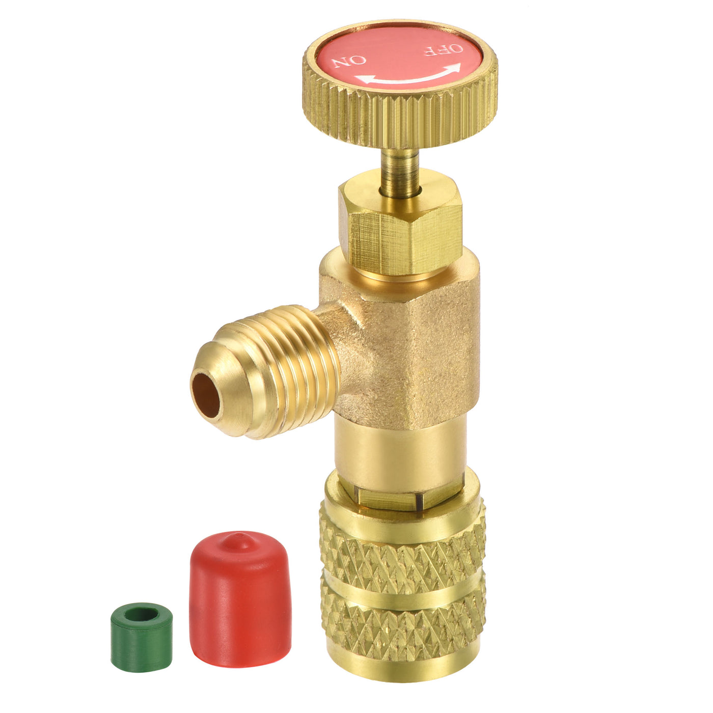 Harfington Charging Valve 5/16 SAE Thread Adapter Shut-off Flow Control for HVAC Refrigeration Refill