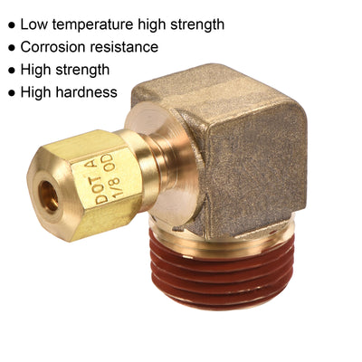 Harfington Brass Elbow Compression Tube Fitting Degree Coupling