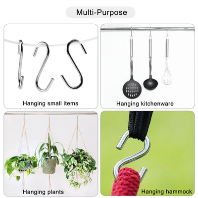 Harfington S Hooks Long Stainless Steel Hanger for Hanging Objects in Kitchen, Garden, Bathroom, Garage