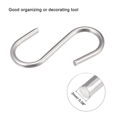 Harfington S Hooks Long Stainless Steel Hanger for Hanging Objects in Kitchen, Garden, Bathroom, Garage