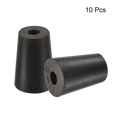 Harfington Rubber Tapered Plug with Hole Test Tubes Bungs Stopper for Lab, Laboratory Use