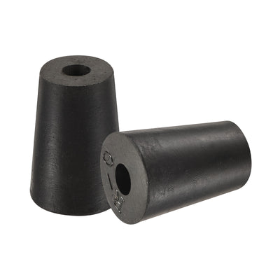 Harfington Rubber Tapered Plug with Hole Test Tubes Bungs Stopper for Lab, Laboratory Use