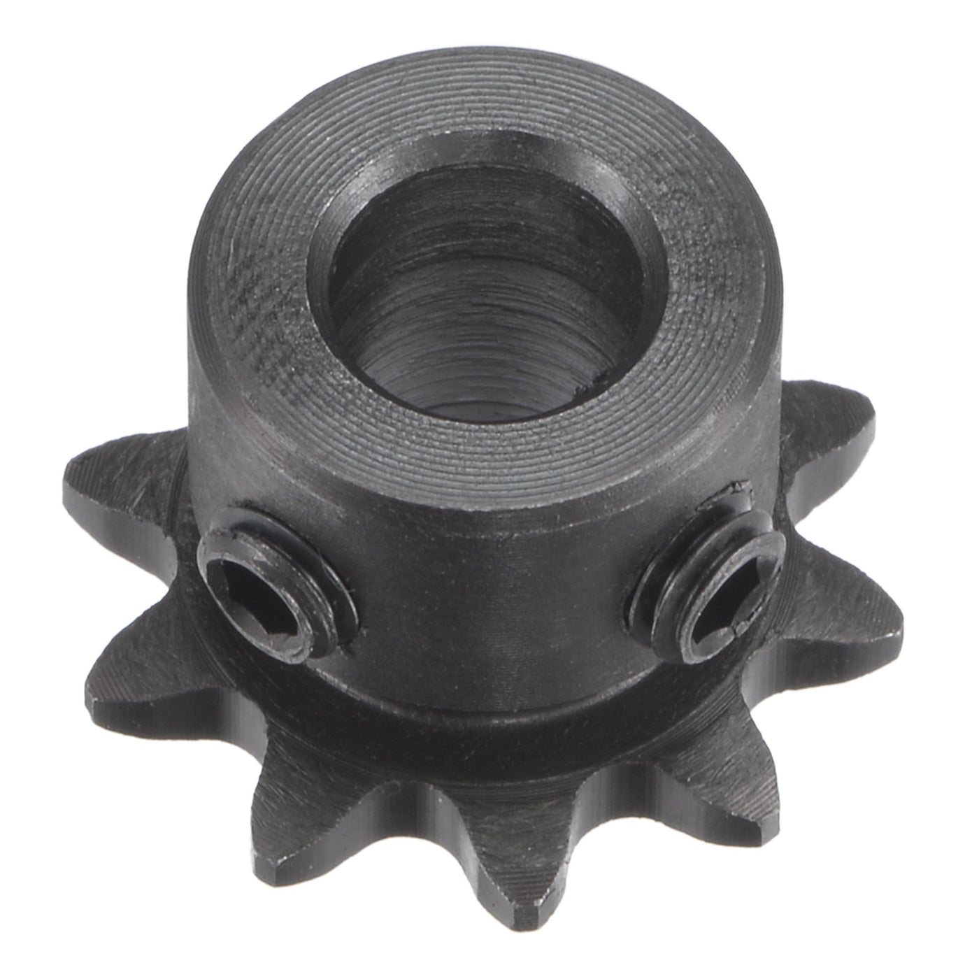 uxcell Uxcell 10 Teeth Sprocket 1/4" Pitch, 8mm Bore Carbon Steel with Set Screws