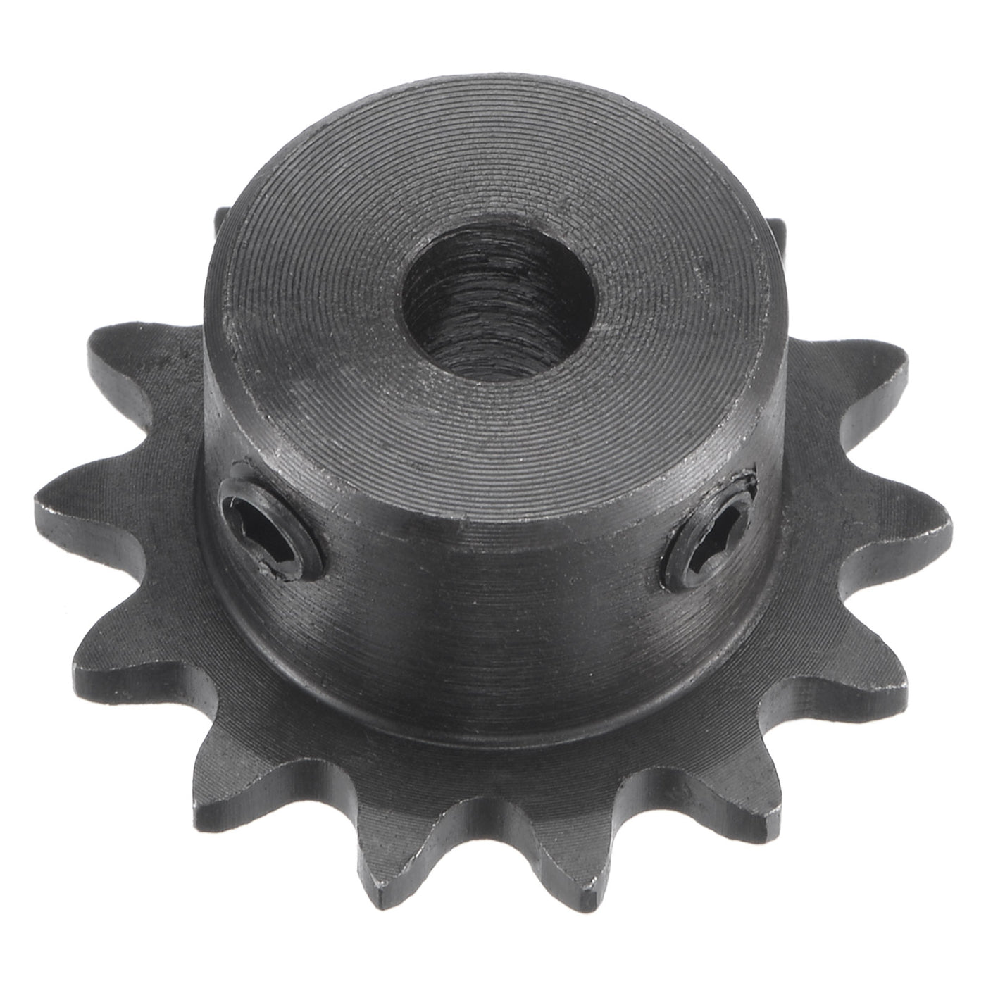 uxcell Uxcell 14 Teeth Sprocket 1/4" Pitch, 6.35mm Bore Carbon Steel with Set Screws