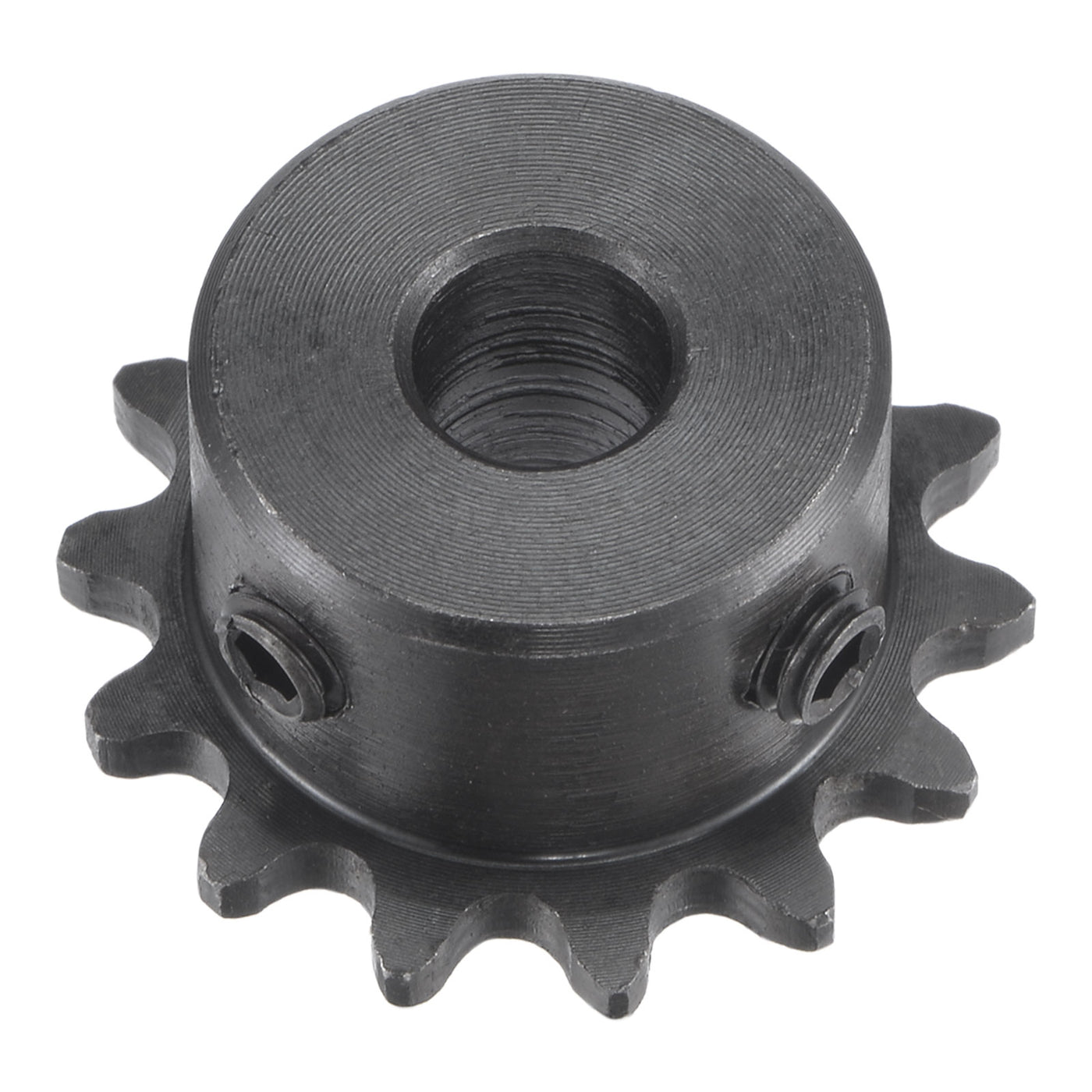 uxcell Uxcell 14 Teeth Sprocket 1/4" Pitch, 8mm Bore Carbon Steel with Set Screws